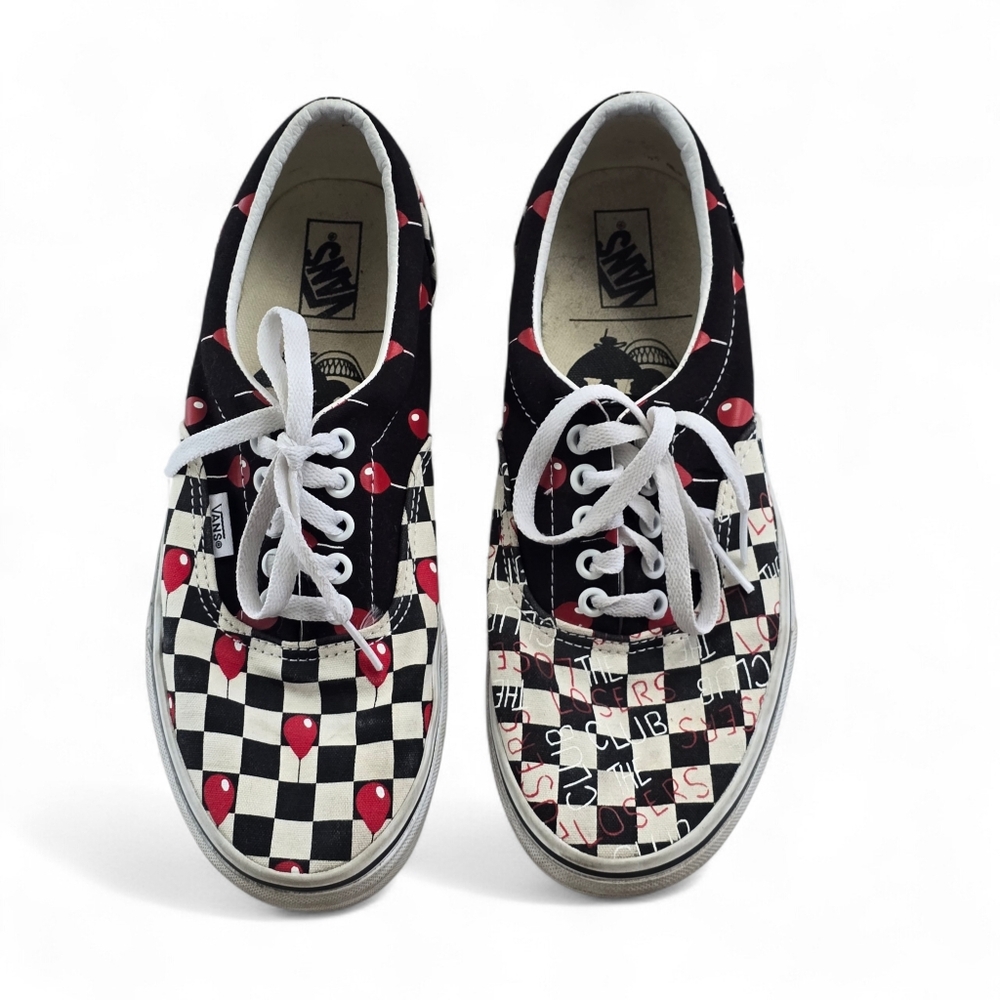 Vans IT Pennywise Era Sneakers – Horror Clown Checkerboard Balloon Shoes